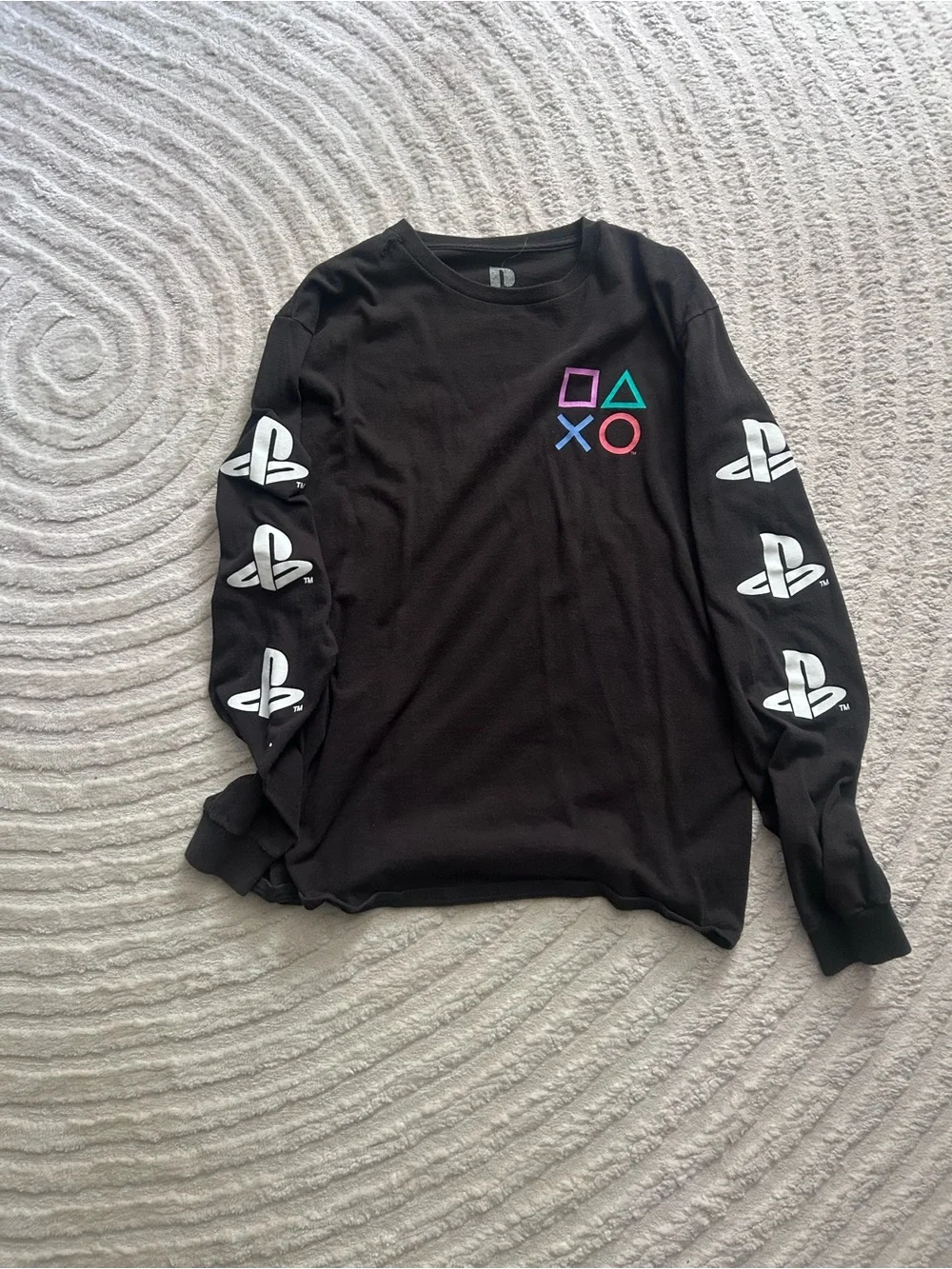 PlayStation Graphic Black Long-Sleeve Shirt Size M